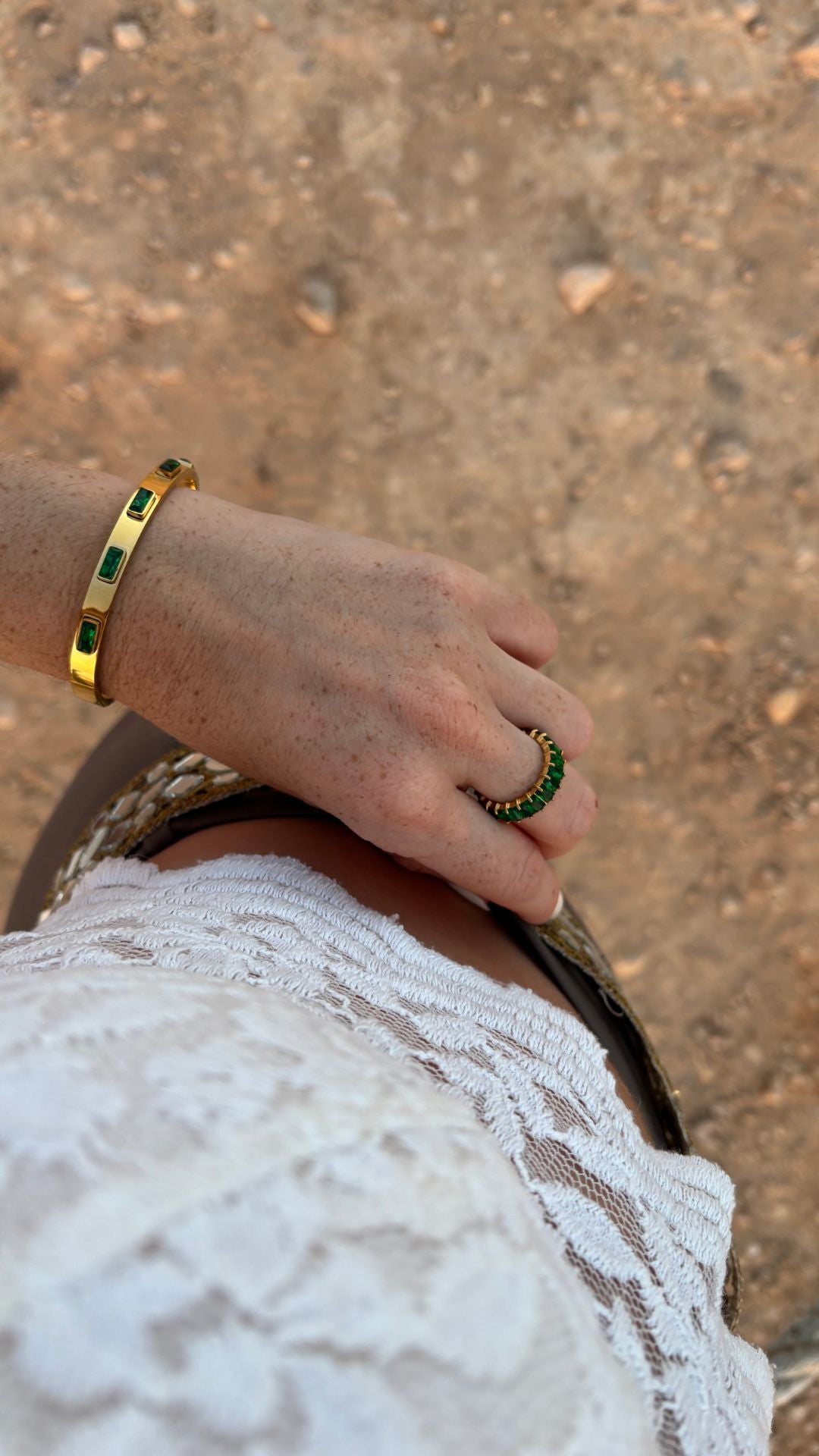 Anillo Cristal verde
