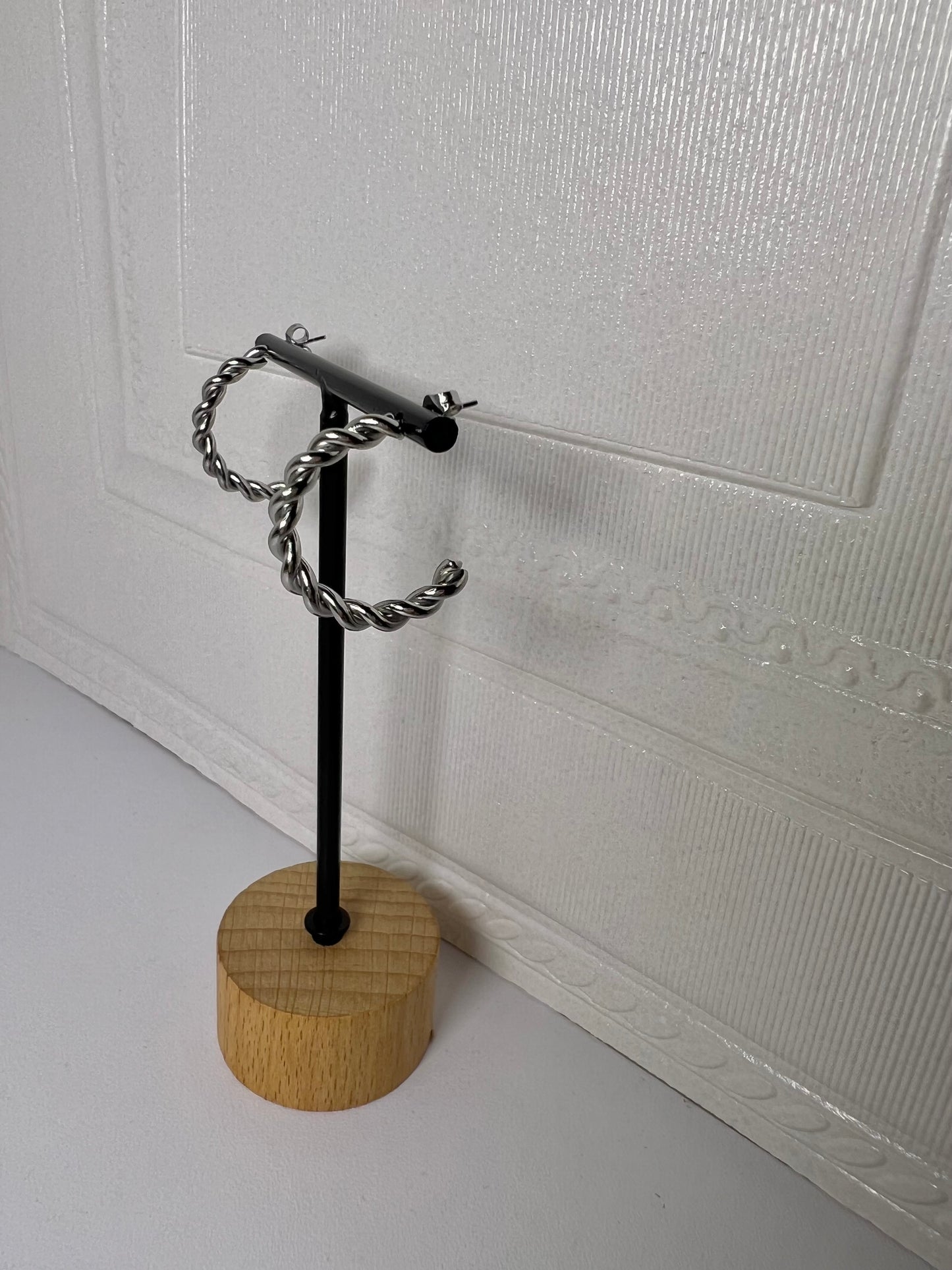 Aritos trenzados silver