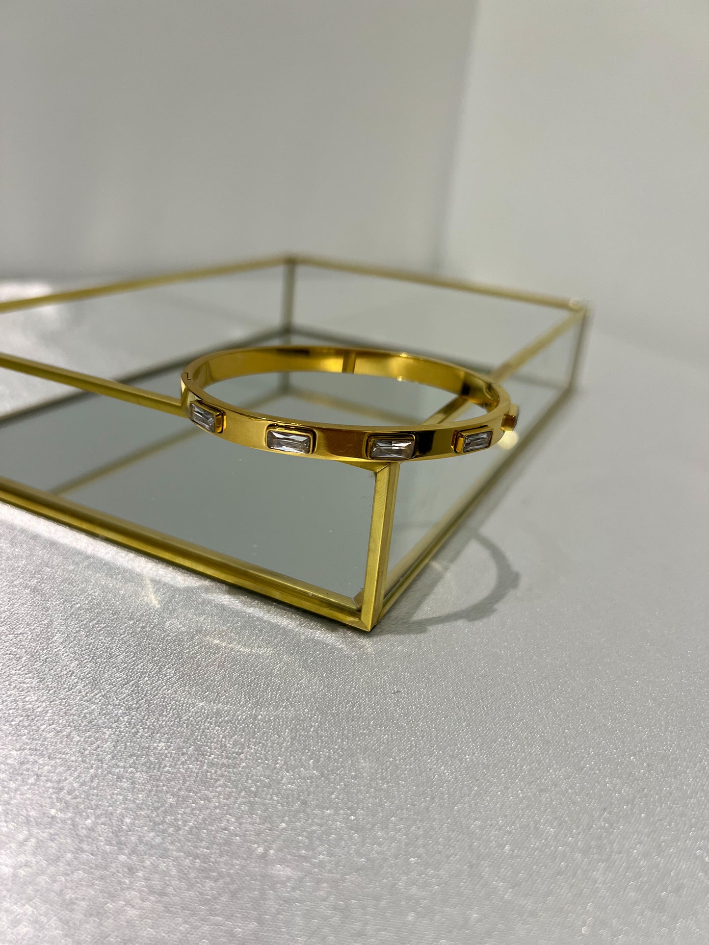 Brazalete Esmeralda Blanco