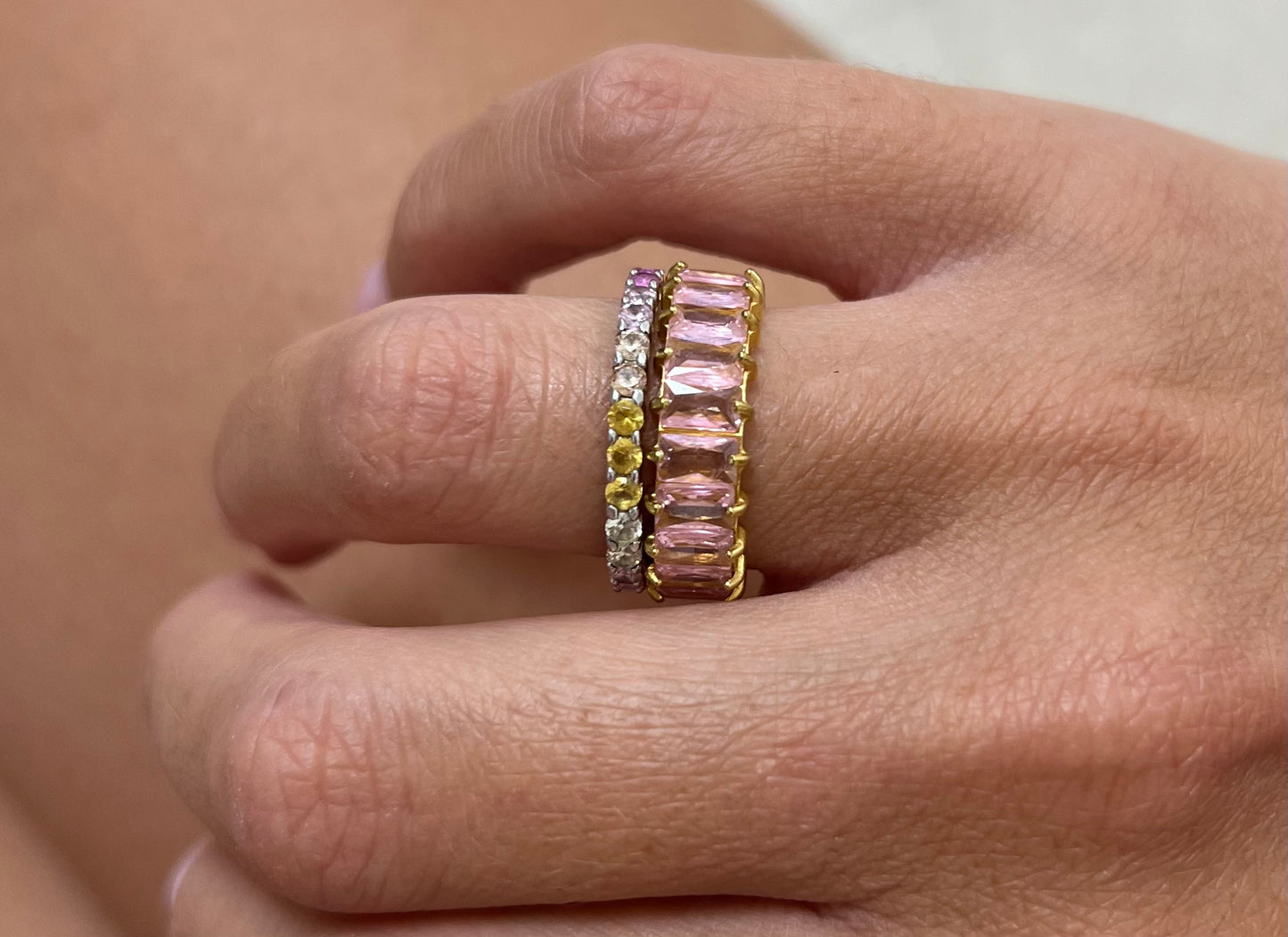 Anillo Cristal rosa