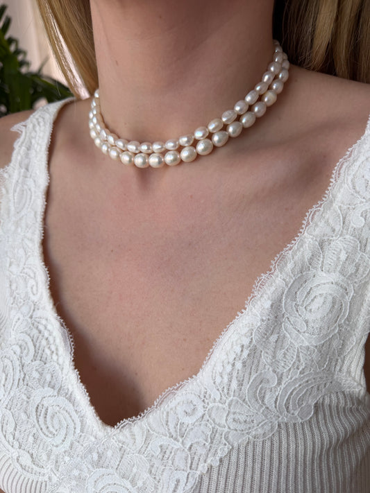 Collar Doble Perla