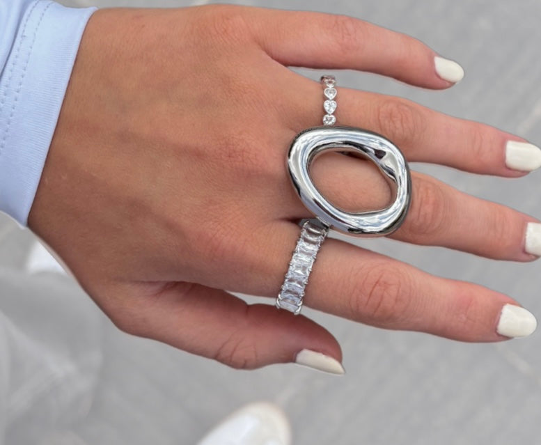 Anillo Cristal blanco
