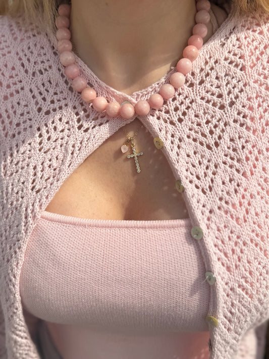 Collar Perlas rose