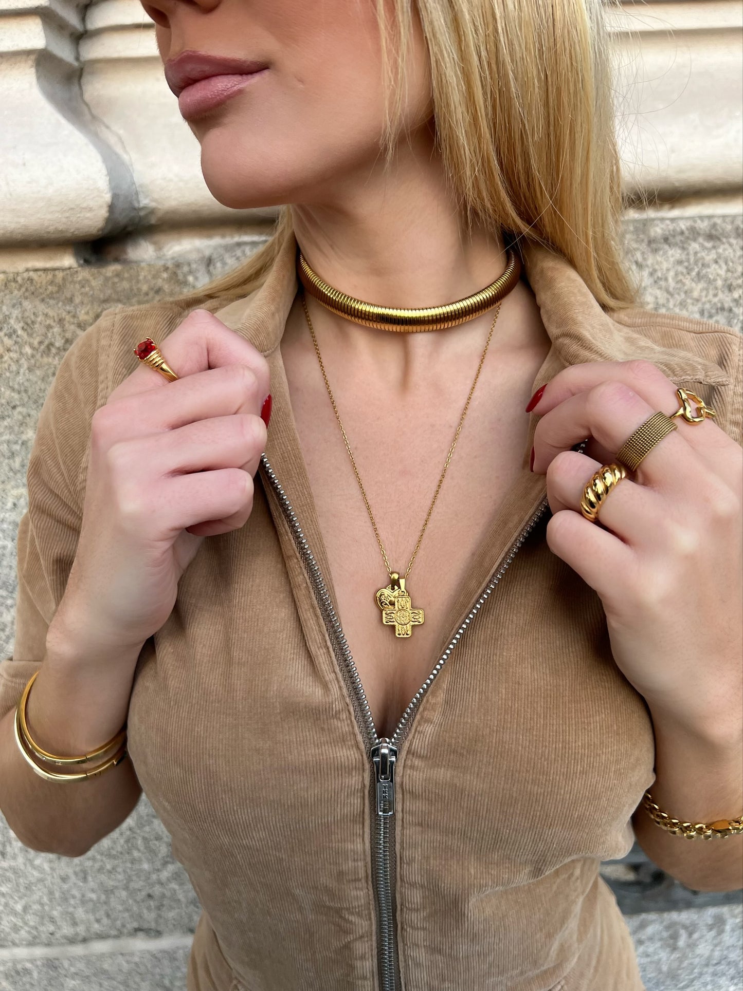 Choker Fino Dorado